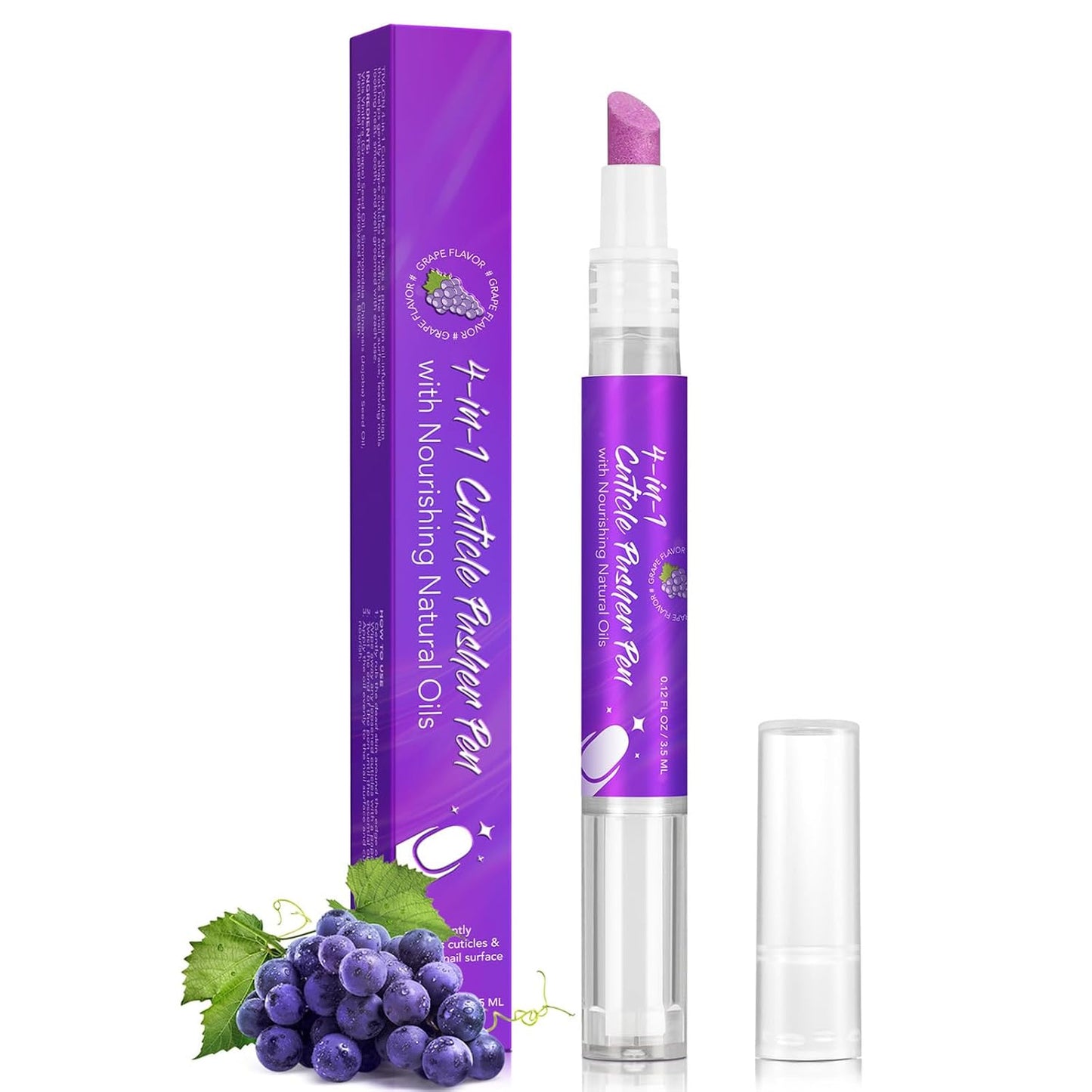 Cuticle Oil Pusher Pen - 4-in-1 Cuticle Remover & Nail Care Oil | Moisturizes & Strengthens Dry Nails