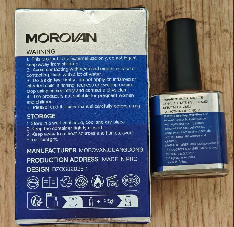 Nail Strengthener & Growth | Nude Hardener Ridge Filler for Damaged Nails - Natural Keratin Color Lock