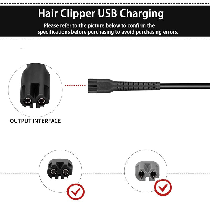 Anrom Replacement Charger Cord USB for Wahl Clipper, 3.3FT Charging Cable for Wahl Magic Senior Detailer Legend Cordless Clippers, for Finale & Vanish Shaver #8164/8173/8591/8148/8504/8171/1919