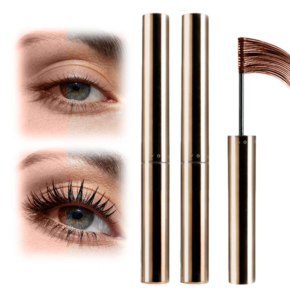 Lengthening Waterproof Mascara - Ultra-Fine Quick-Dry Formula for Short Lashes | Volumizing 3D Curling Black Mascara