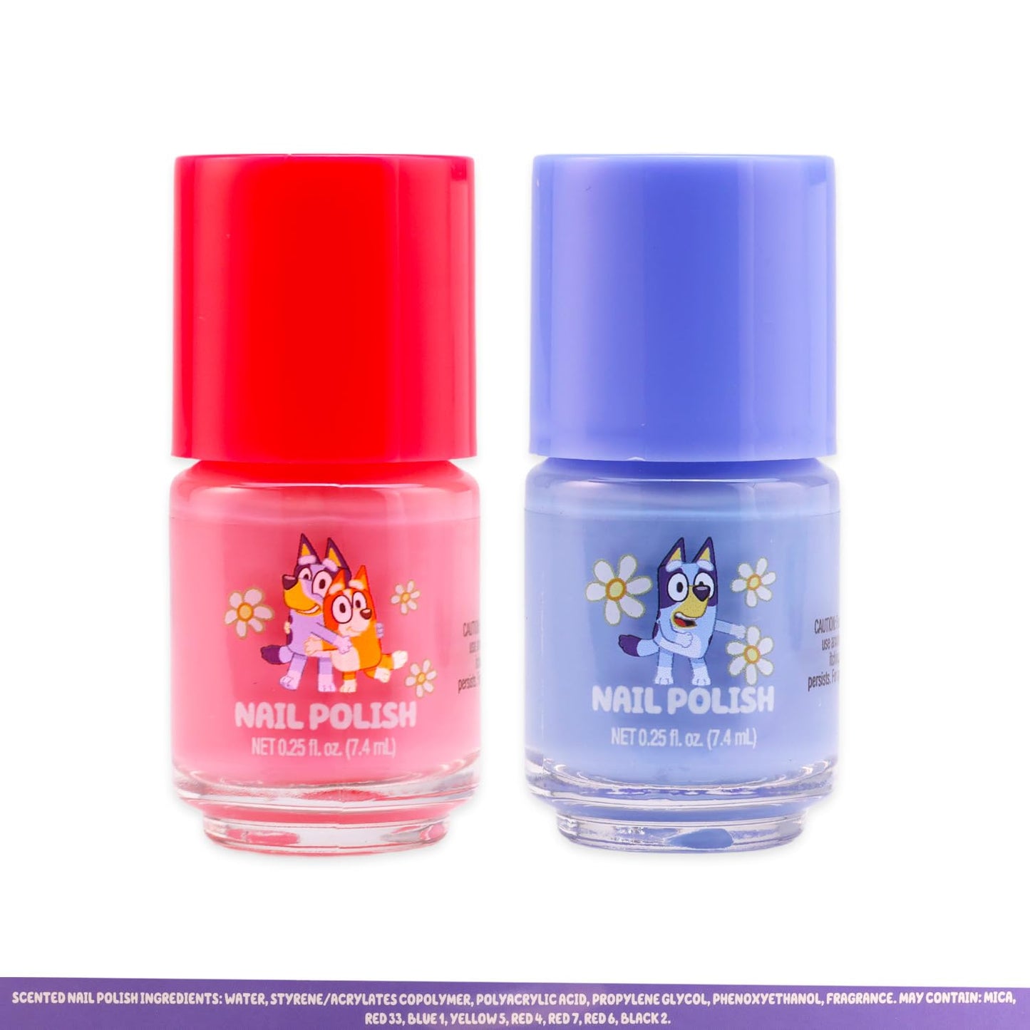 Bluey Beauty Set - Makeup Bundle with Eye Shimmer Palette, Nail Polish & Lip Gloss | Fun Dress-Up Accessories for Kids