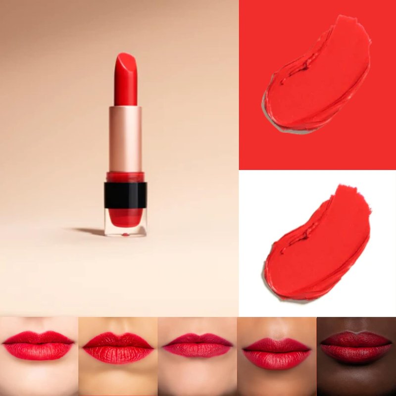 Barrier Breaking Beauty Vegan Matte Lipstick - Full Coverage in Timeless Rich Blue Red Shade