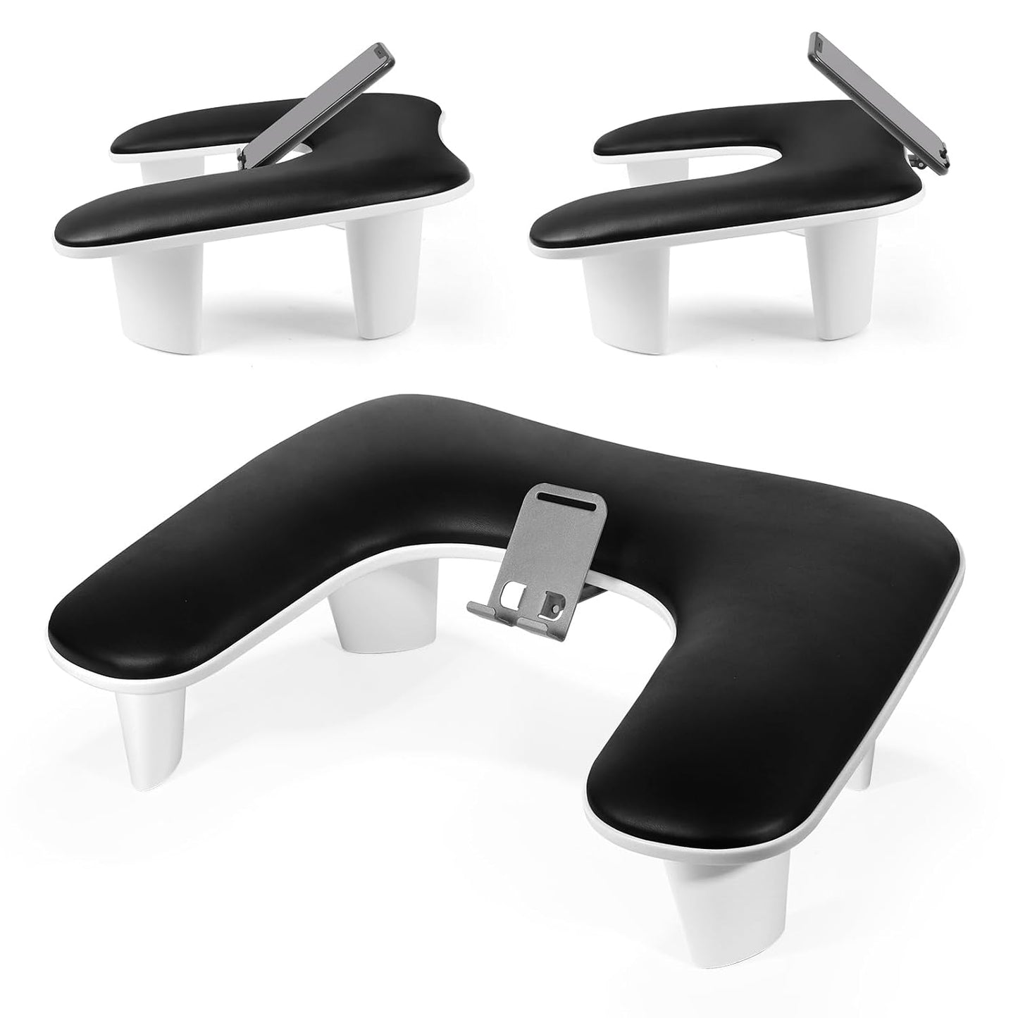 U-Shaped Nail Arm Rest Pillow - Microfiber Leather Cushion for Manicure | Pink Nail Tech Support