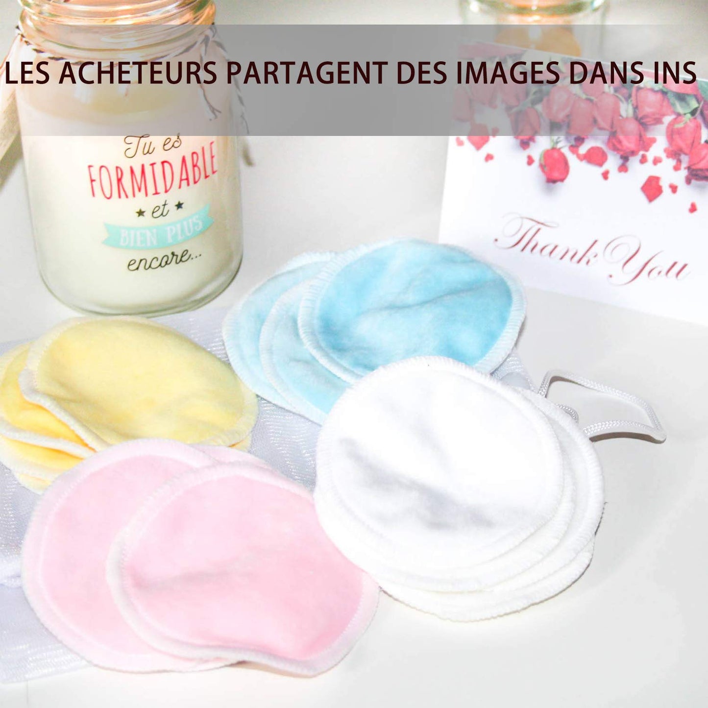 Reusable Makeup Remover Pads - Eco-Friendly Bamboo Cotton Rounds | 16 Pack with 2 Laundry Bags for All Skin Types