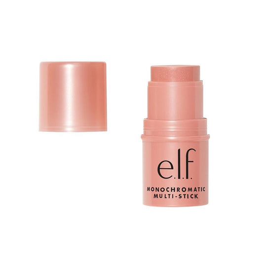 e.l.f. Monochromatic Multi Stick - Creamy Blendable Color for Eyes, Lips & Cheeks | Glistening Peach, 0.17 Oz