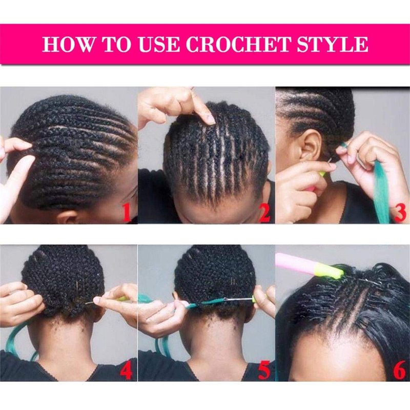 Pre-Stretched Braiding Hair - 22 Inch Synthetic Crochet Extensions | 6 Packs in Mixed Black, Dark Blue & Light Blue