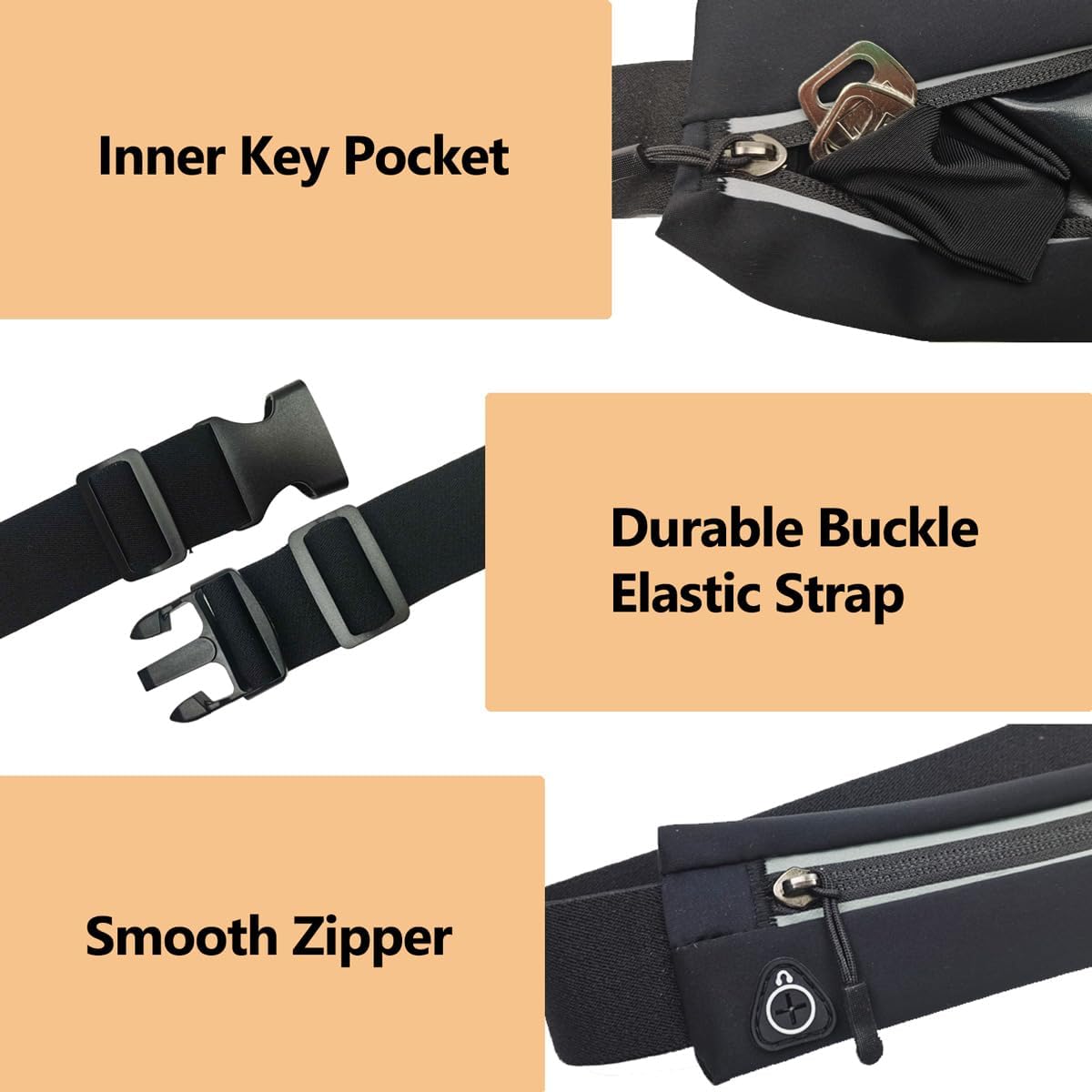 Slim Running Belt Fanny Pack | Phone Holder for Men & Women - Adjustable Waist Pack for Workouts, Fits All Phones