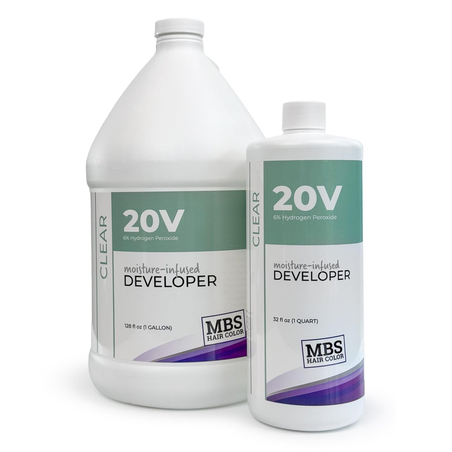 20 Volume Clear Developer for Hair (32 oz) - 6% Hydrogen Peroxide - Moisture-Infused with Glycerin - Lightweight Formula for Balayage & Foiling - Ammonia & Sulfate Free