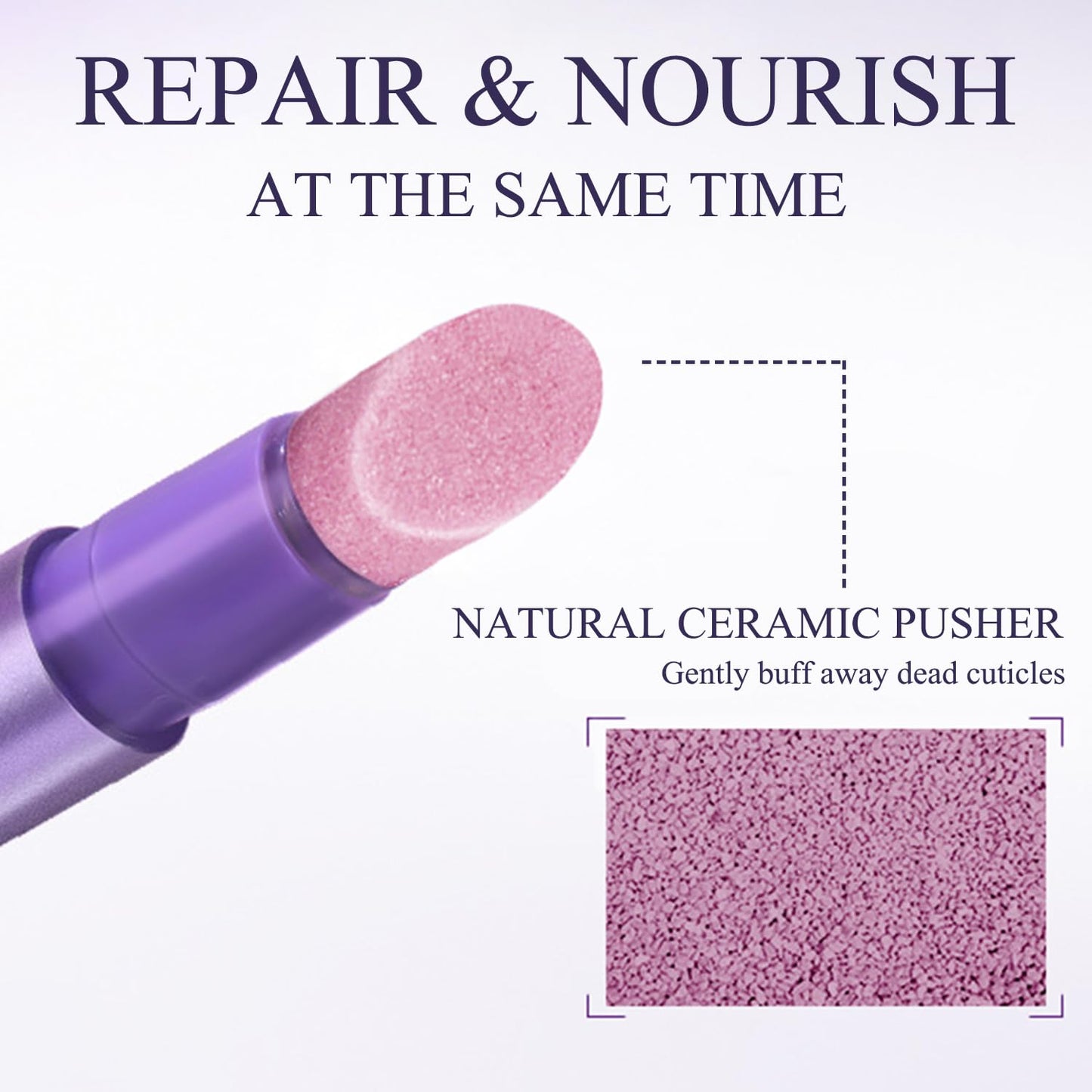 3-IN-1 Cuticle Oil Pen with Ceramic Cuticle Pusher Pen File Dry Care Nail Oil Pen for Nail Strengthener and Growth Moisturize Soften Nail Repair for Damaged Nails Light Fragrance