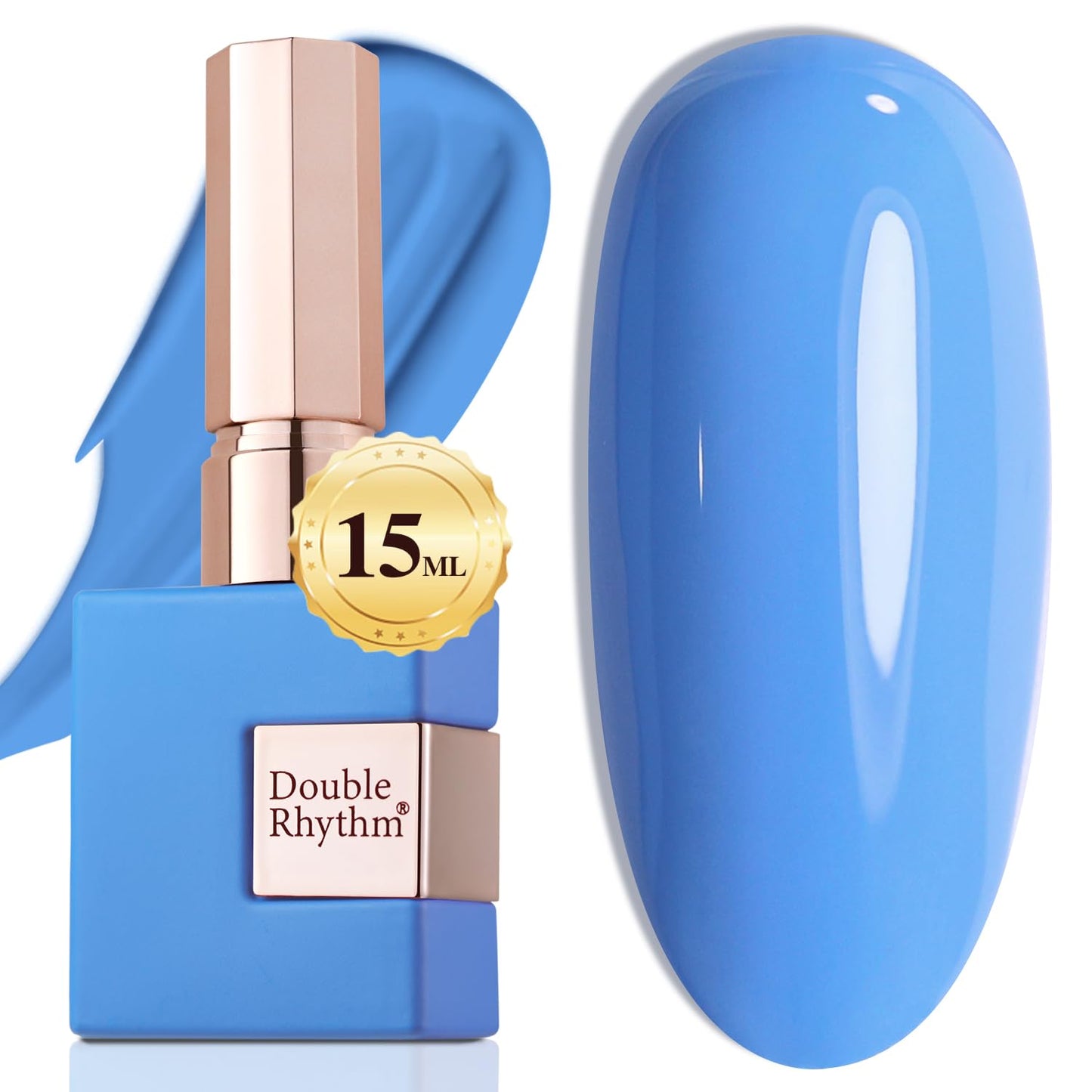 Gel Nail Polish - Double Rhythm 15ML Pearl White Soak Off for Art Manicure | DIY at Home