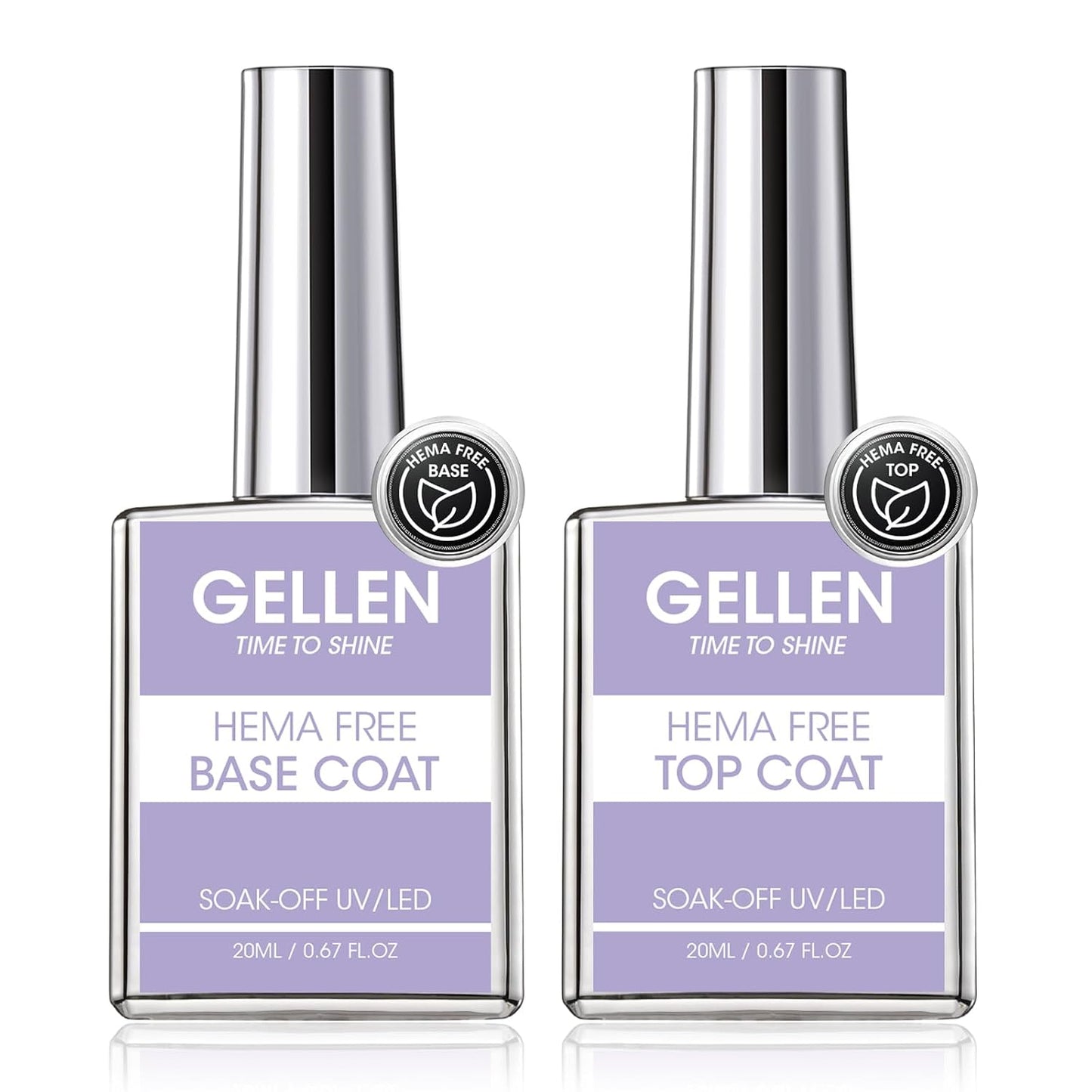 Builder Nail Gel Set - Soak Off Hard Gel with Top & Base Coat | 3 Pcs 18ml for Nail Extensions & Strengthening