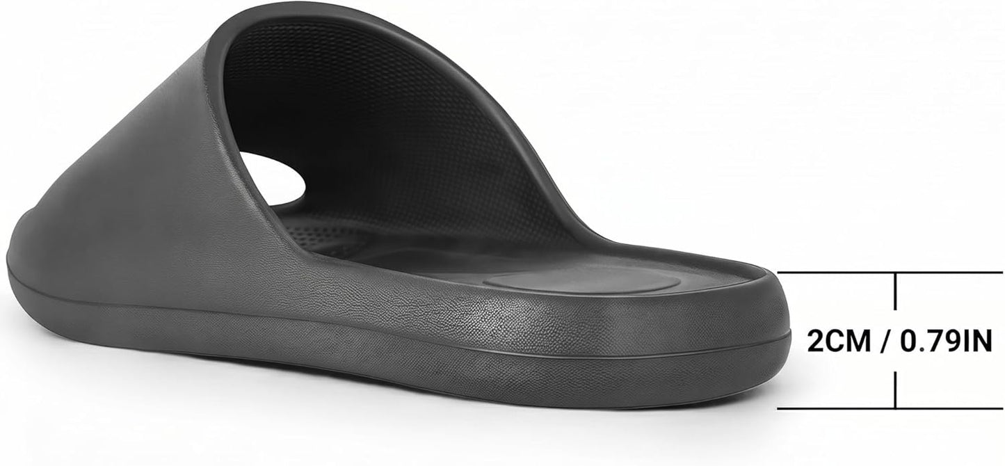 Shower Shoes for Women & Men - Non-Slip Quick-Drying Cloud Slides | Soft EVA with Arch Support for Gym, Pool & Indoor Use