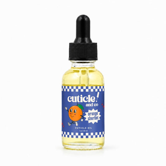 Cuticle & Co Orange Sherbet Scented Cuticle Oil 1 oz - Professional Nail Manicure & Pedicure Care for Dry Cuticles - Hydrating Nail Treatment for Nails & Skin - Orange Sherbet Scent