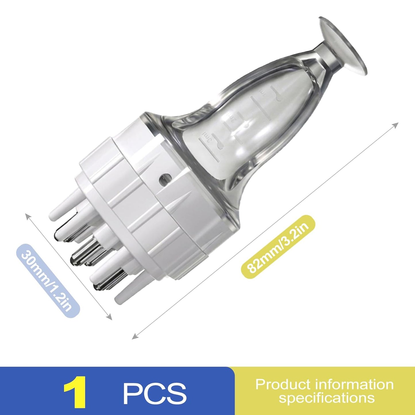 Silicone-Tipped Scalp Applicator Comb - Even Serum & Oil Distribution | Gentle Massage Design, Travel-Friendly