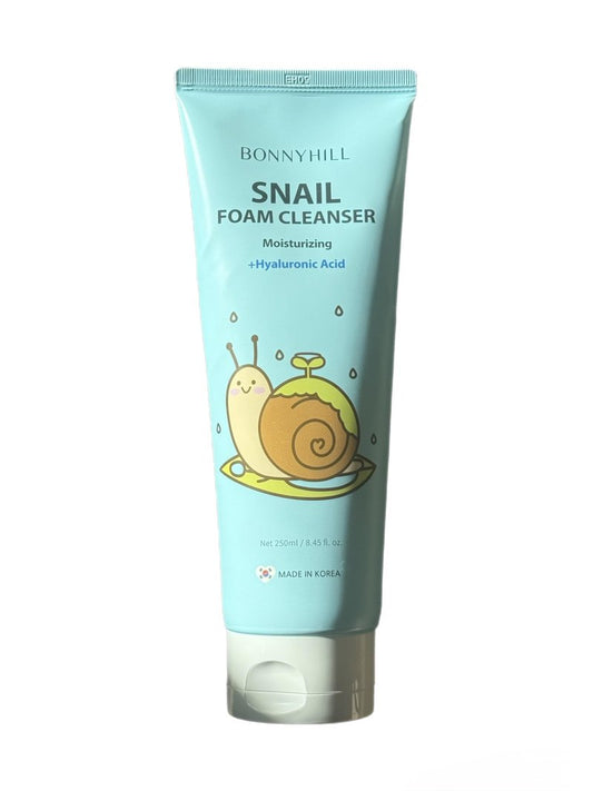 BONNY HILL Snail Foam Cleanser, Moisturizing + Hyaluronic Acid 250ml/8.45 fl oz, Korean Skincare (Snail)