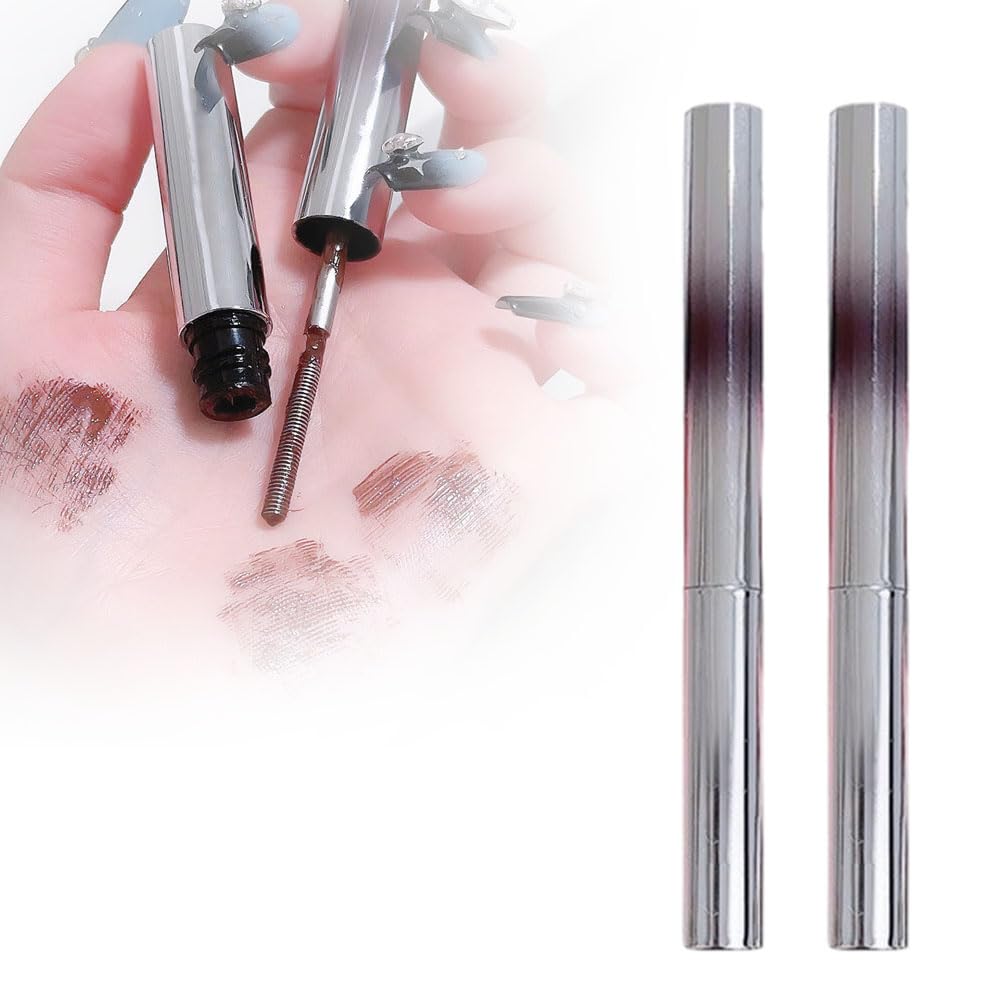 Brushless Metal Wand Mascara - Waterproof 3D Curling Eyelash Iron | Long-Lasting, No Flaking, Black