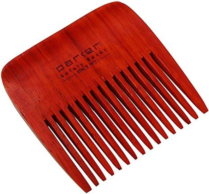 Parker's Premium Rosewood Wide Tooth Beard Comb with Jute Pouch
