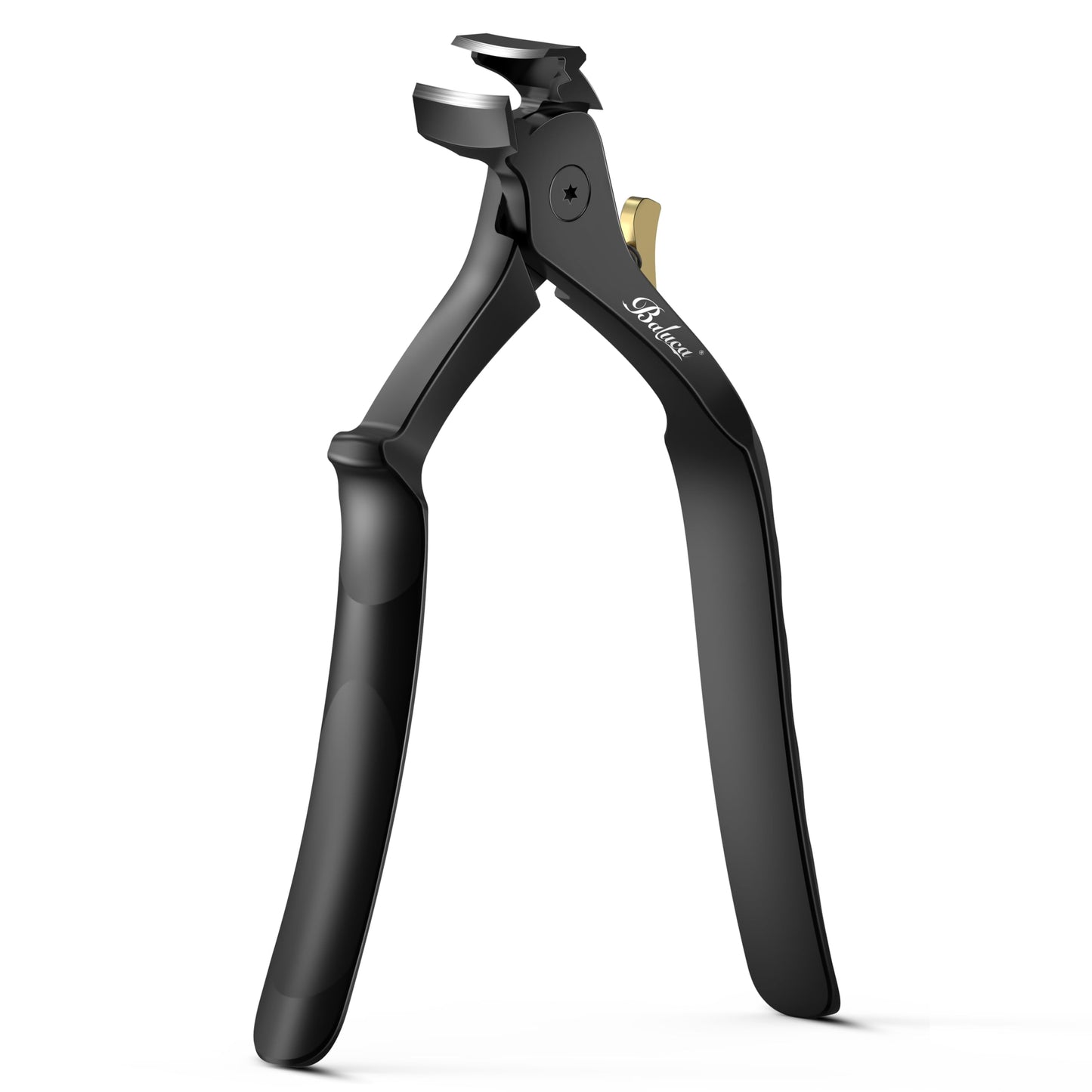 BALUCA Ergonomic Nail Clipper for Seniors - Heavy Duty Toenail & Fingernail Clipper for Thick Nails, Extra Long Handle Toenail Clippers with Catcher & Safety Lock, Precision Trimmer for Men & Women