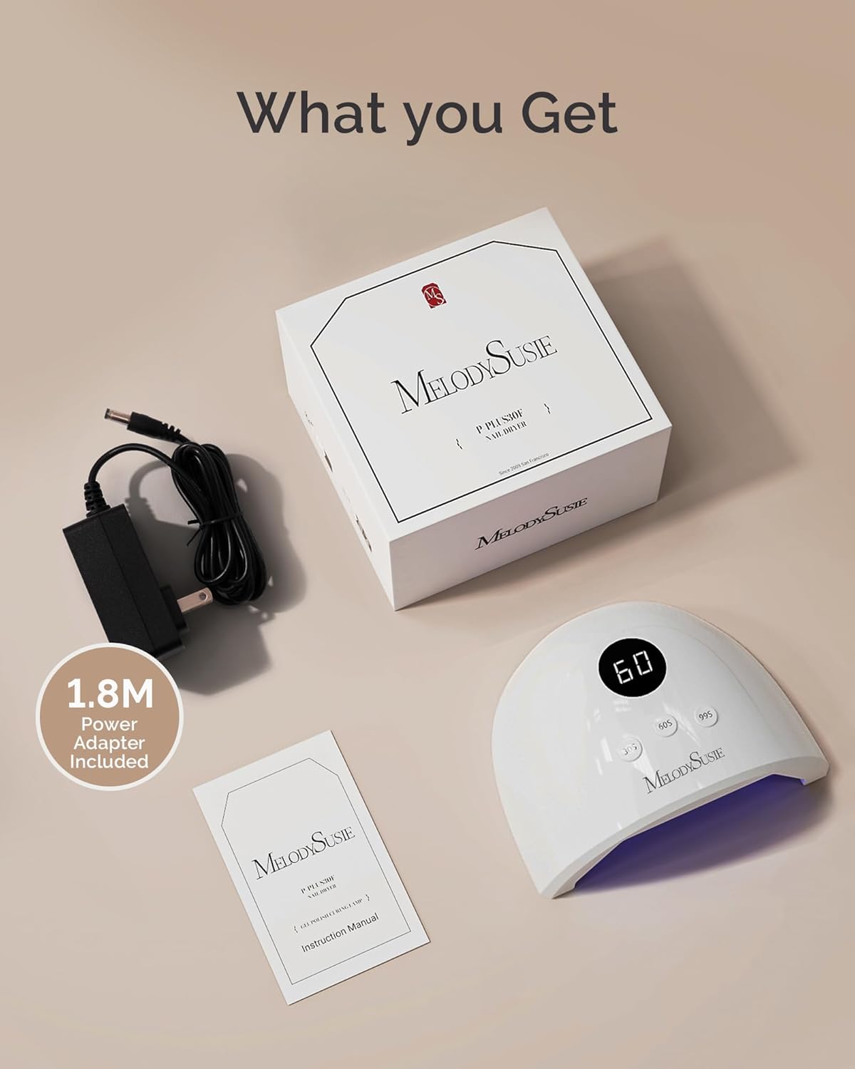 Compact UV LED Nail Lamp - Advanced 30W Nail Dryer with Smart Sensor & 3 Timers | Cures All Gels, White