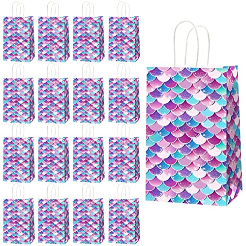 16 Pcs Mermaid Party Favor Bags - Under the Sea Goodie Bags