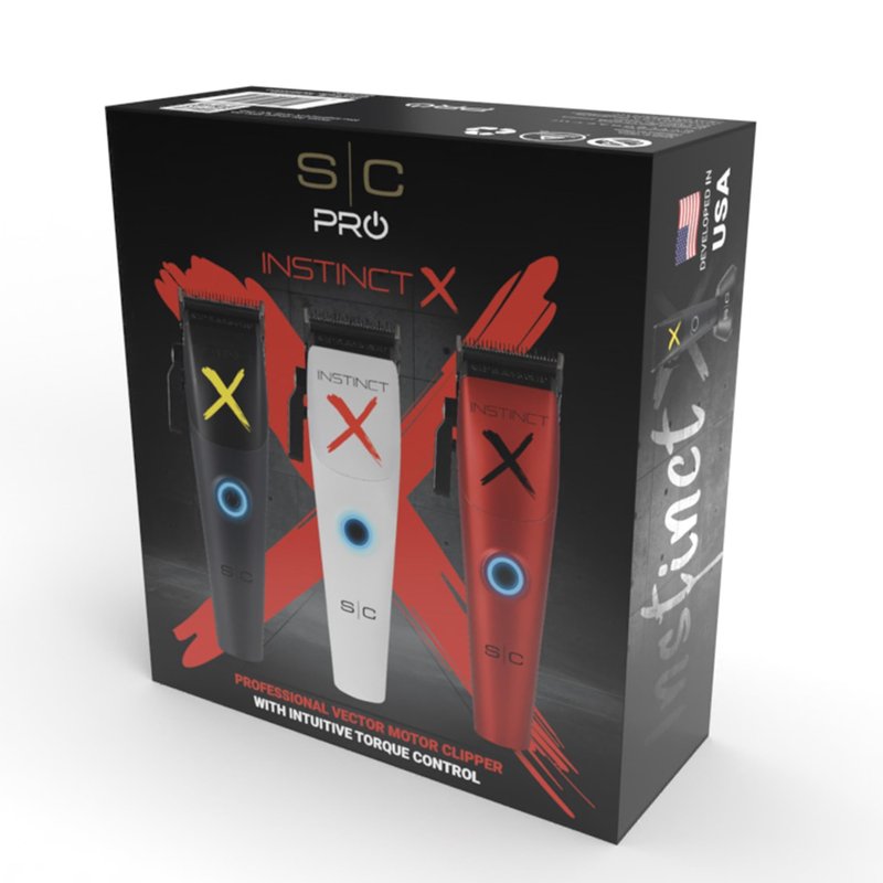 Stylecraft Instinct-X Cordless Hair Clipper Professional Vector Motor with Intuitive Torque Control, 3 Modular Lids
