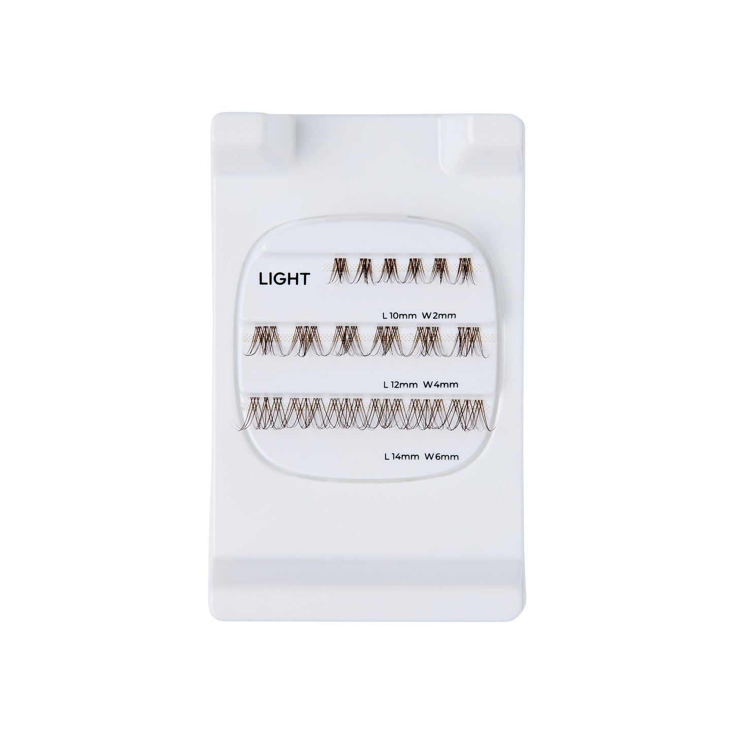 Falscara Studio Lash Extension Kit, Individual Lash Palette, 18 Stackable Lash Clusters, ‘Dark Chocolate Light’ False Eyelashes, Medium Volume, Length 10mm–14mm, Band Size 2mm-6mm