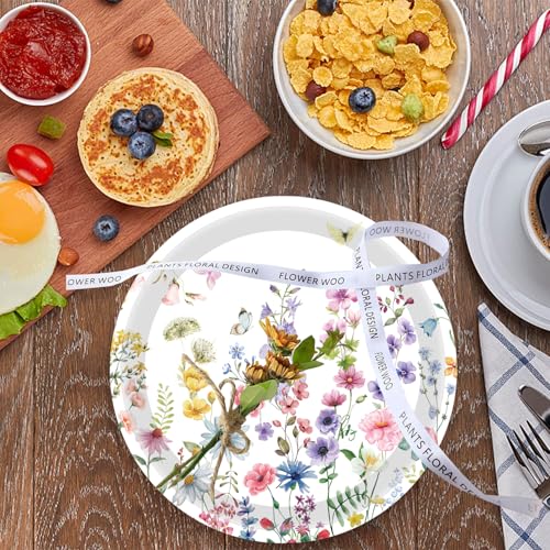 50 Pack Wildflower Paper Plates - 7" Floral Party Tableware