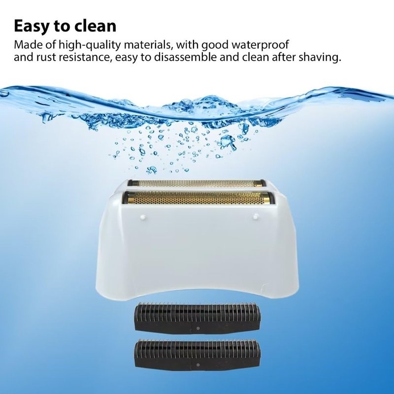 2x Golden Pro Shaver Replacement Foil and Cutters Compatible with Andis 17150(TS-1)/17155/17200 Shaver ProFoil