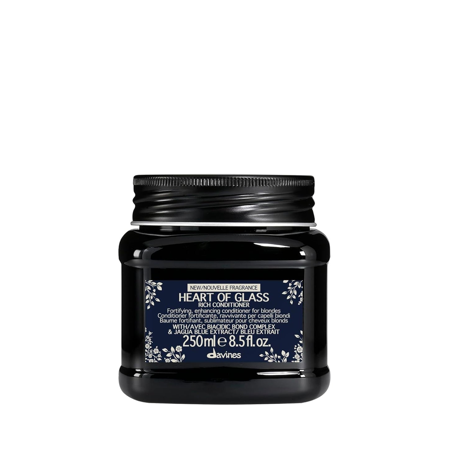 Davines Heart of Glass Conditioner - Fortifying Treatment for Blonde & Silver Hair | Nourishing Biacidic Bond Complex, Weightless Finish