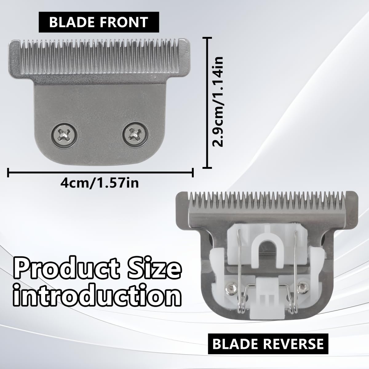 2PCS Replacement Detachable T Blade Compatible for Wahl T Blades for Trimmer Models 9864/9864SS/9686/9818A/9854L/9870/9888/9937