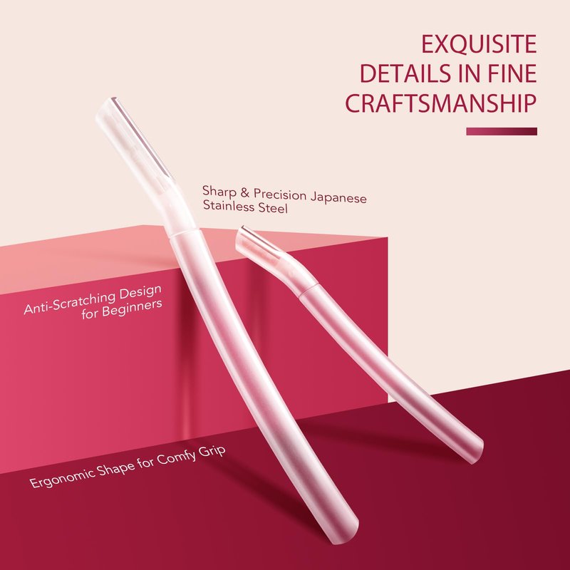 Dermaplane Razor for Women Face, (6 Count) Professional Dermaplaning Tool for Peach Fuzz, Facial and Eyebrow Hair Removal, Gentle Skin Exfoliation Blade