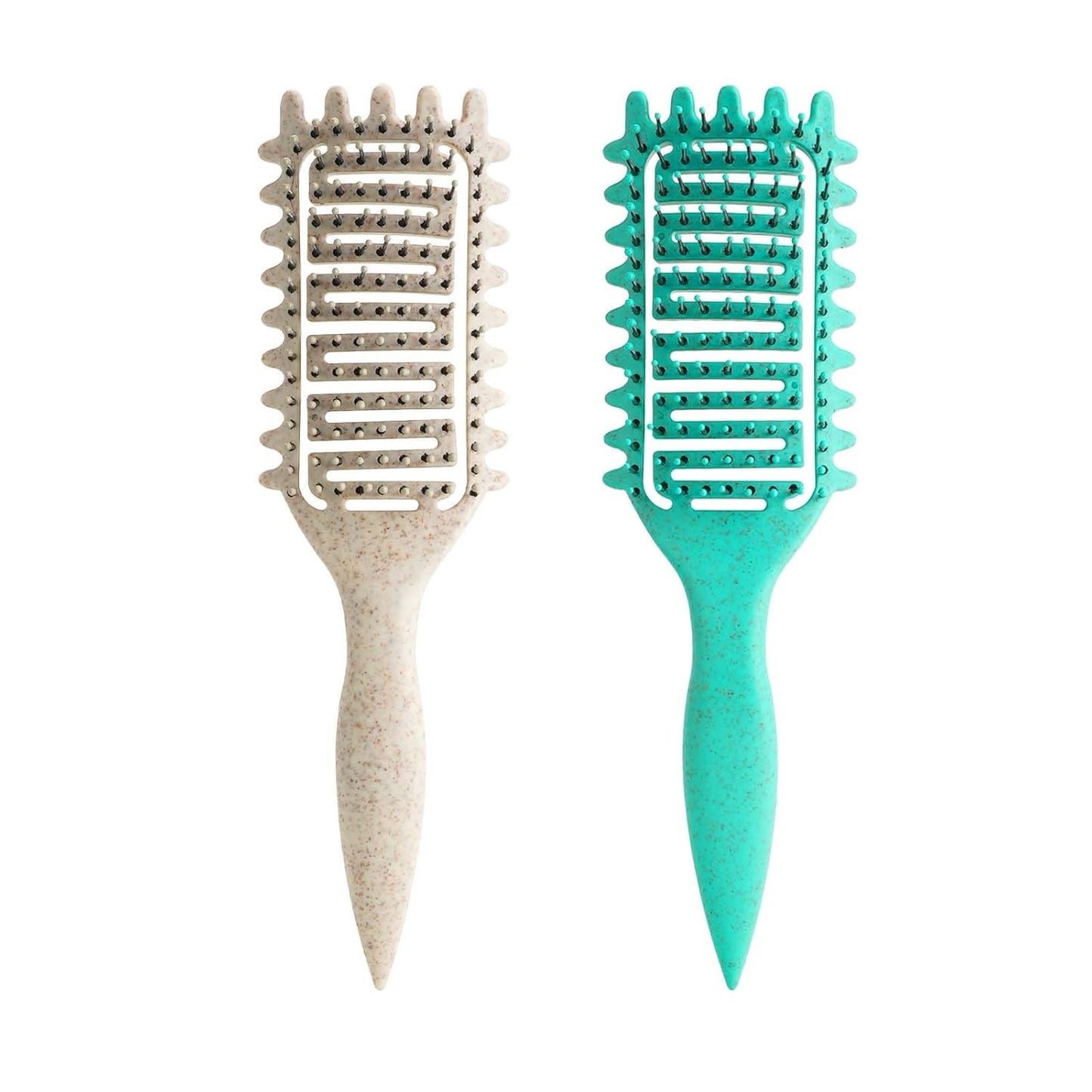 Curl Defining Brush - Vented Detangling Hair Brush for Curly Hair | Lightweight & Curved Design (Pink)