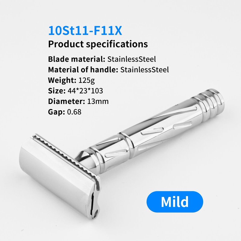 KAMPFE Double Edge Safety Razor Shaver Adopts CNC High-Precision Processing,Women and Mens razors for Shaving,30-degree Shaving Angled Head (mild+)