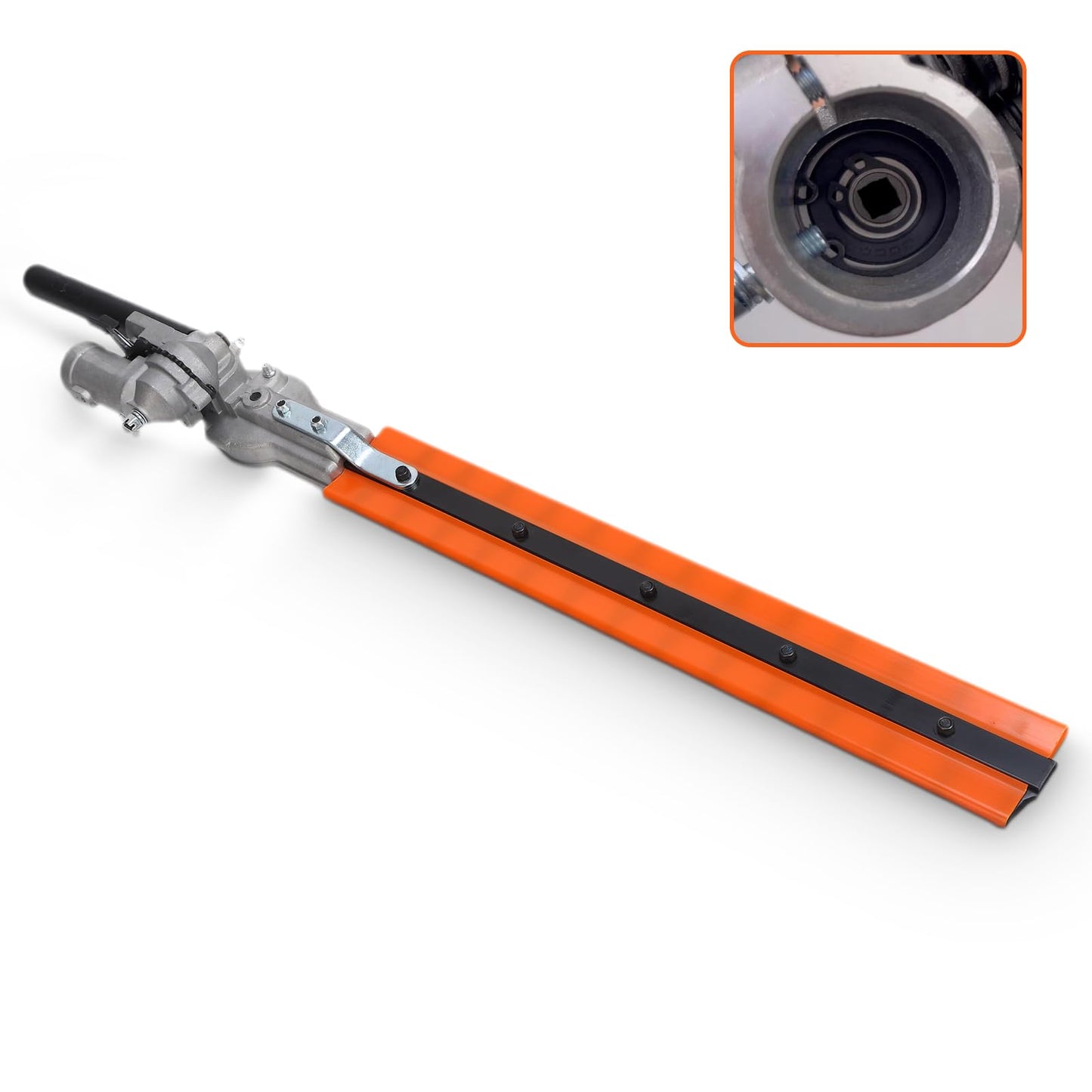 Hedge Trimmer Head, Double Blade Backpack Hedge Trimmer Head, 26mm Hedge Trimmer Blade Attachment Replacement Parts, 65 Manganese Steel Aluminum Alloy Hedge for Brush Cutters