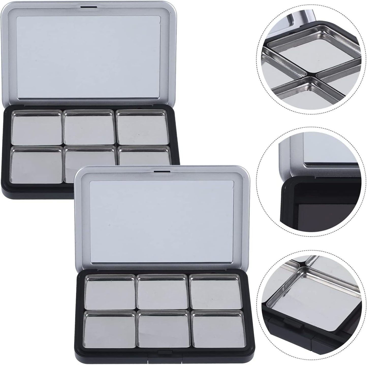Magnetic Makeup Palette with Mirror - Empty Eyeshadow & Lipstick Organizer for Makeup Storage | Versatile & Stylish Design