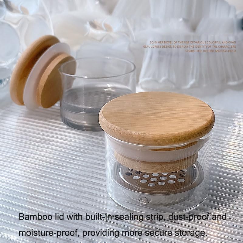 KACHIMOO Nail Brush Cleaning Cup with Lid & Stainless Steel Filter