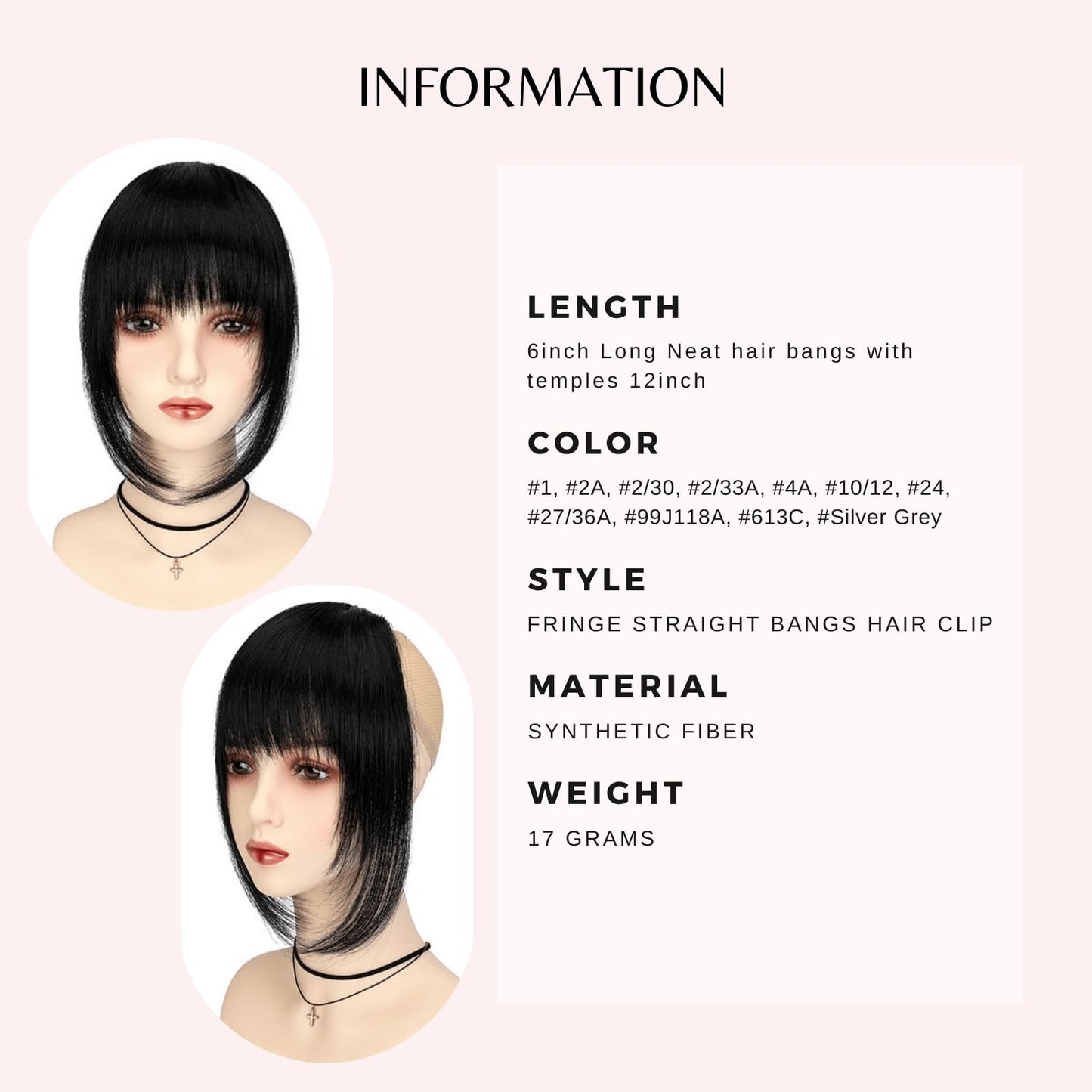 VAVANGA French Clip in Bangs, Ash Blonde Long Wispy Bangs Hair Clip with Temple Full Fringe Curtain Bangs Hair Clip Hair Piece Thick Fake Bangs Clip in Hair Extensions for Women(#24-Ash Blonde)