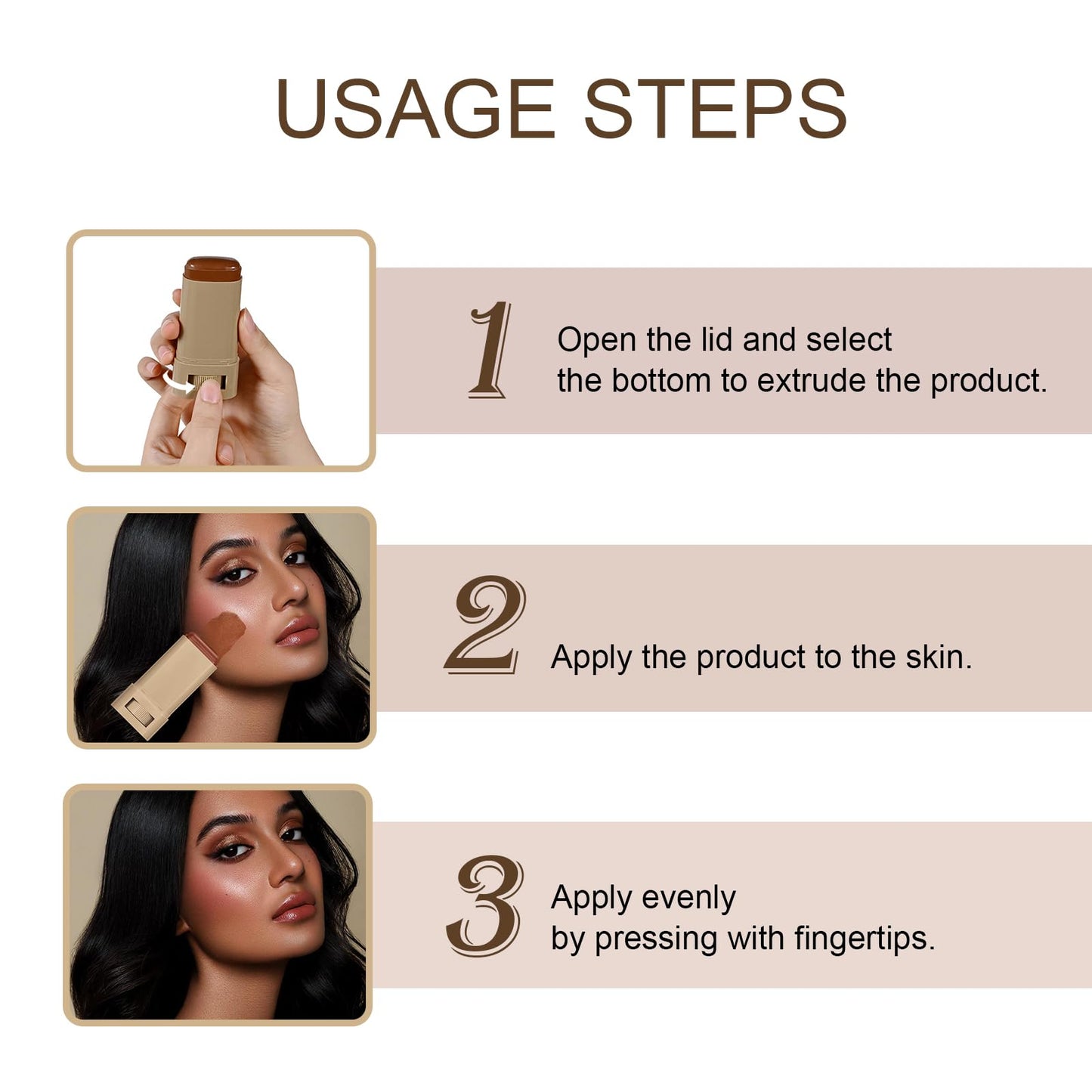 Solid Moisturizer Balm Serum for Boost Skin Tint, Multiuse and Lightweight Solid Tinted Hydrating Foundation Stick for Women, Natural Makeup for Foundation and Contour Concealer (#02)