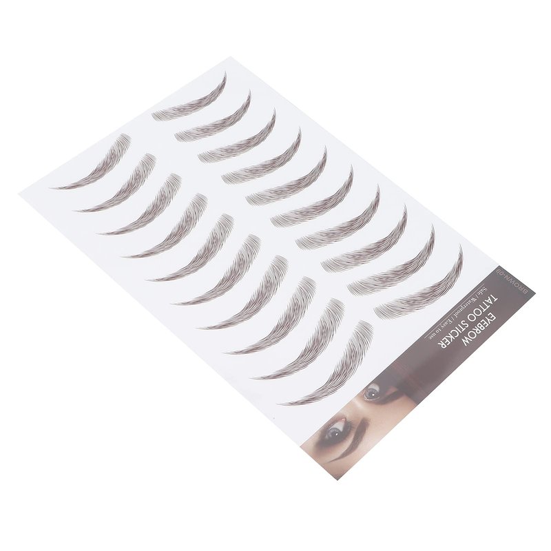 6D Eyebrow Sticker Professional Eyebrow Transfer Sticker Eyebrow Makeup Tool for Women and Girls (Brown)(BROWN-09)