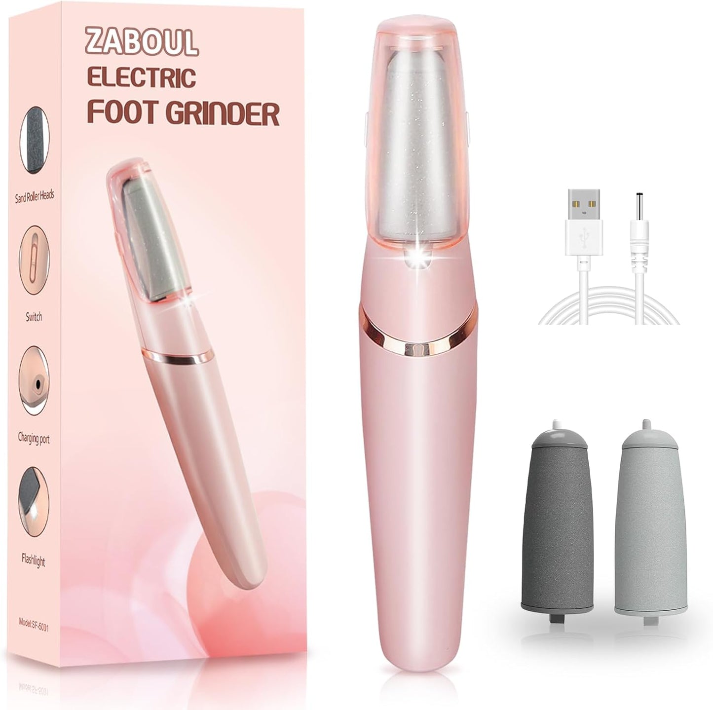 Electric Callus Remover for Feet - Rechargeable Pedicure Tool | Smooths Dry, Hard Skin
