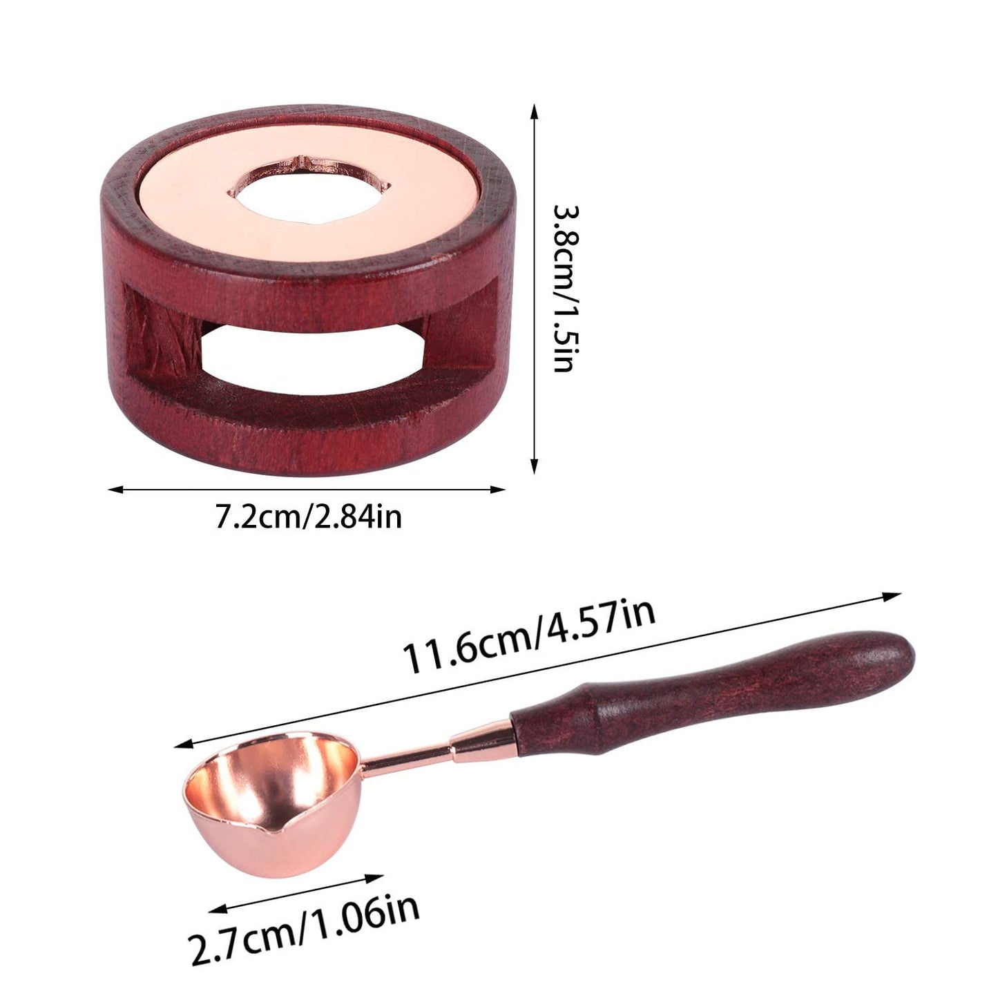 Wax Seal Warmer Melting Pot Wax Sealer Melting Furnace with Melting Spoon for Sealing Stamp Letter Envelope