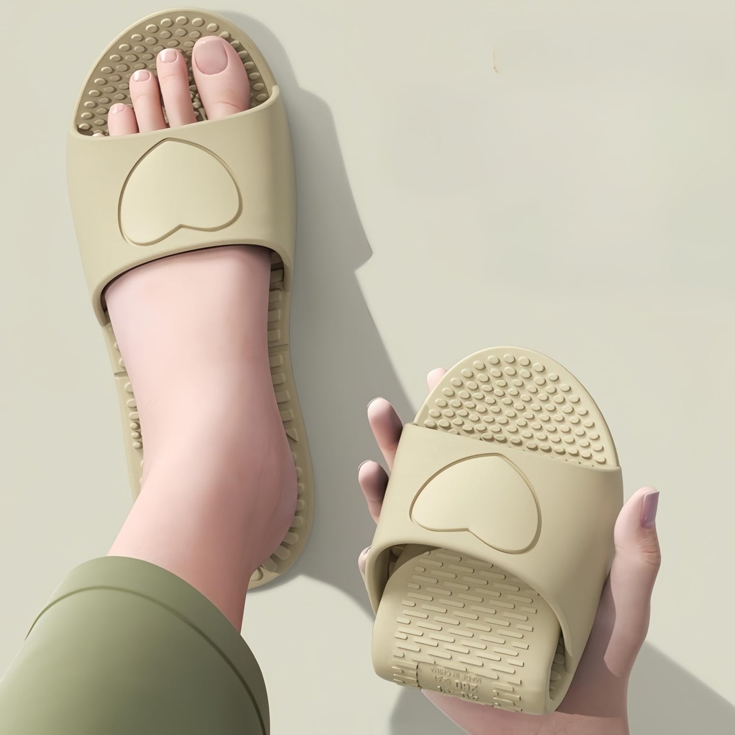 LUNASCULP Shower Shoes Travel Foldable Portable Non Slip Slippers for Hotel Guests Swimming Spa Unisex Men Women Lightweight EVA Bathroom Slides Quick Drying Water Resistant Footwear
