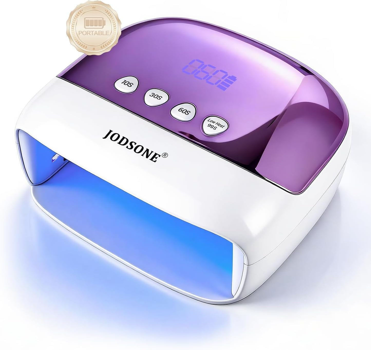 Cordless LED Nail Lamp - Rechargeable Portable Nail Dryer with LCD Display & 4 Timers | Ideal for Home & Salon Use