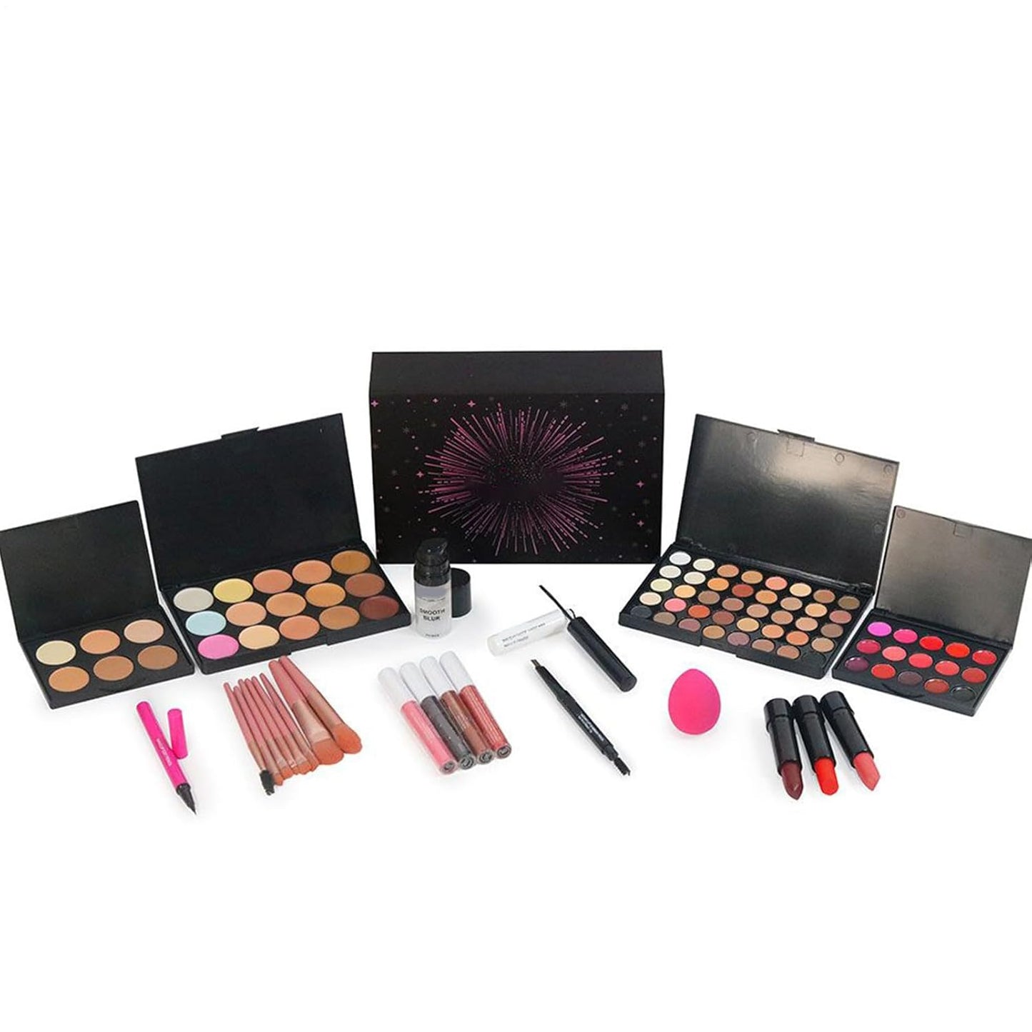 Makeup Kit for Beginners - Complete Shadow Palette, Lipstick & Brush Set | Ideal Gift for Women, Teens & Special Occasions
