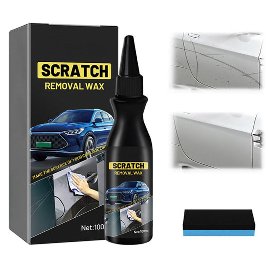 Car Scratch Repair Paste, Car Scratch Repair Paste Polishing Wax,120ml Car Scratch Remover,Car Paint Scratch Repair Wax, Car Cleaning Kit with Wipe & Sponge, for Slight Scratches (1PCS)
