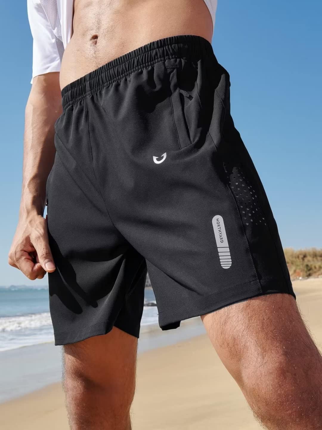 Men's Athletic Running Shorts - Quick Dry Lightweight Gym Workout | 7"/9"/5" Sizes, 3 Zipper Pockets