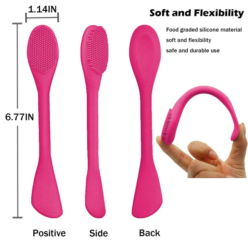 Silicone Facial Cleansing Brush - Deep Pore Cleaner & Acne Remover | Face Massager & Applicator