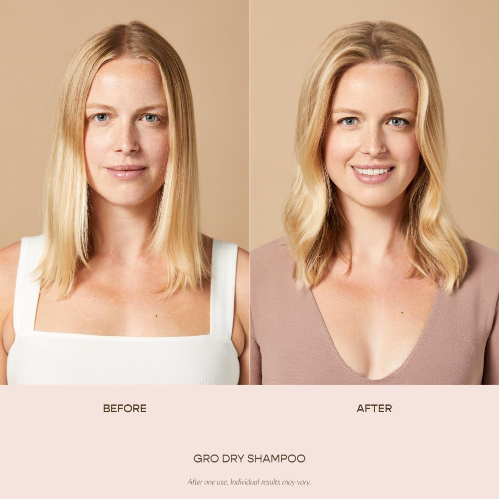 VEGAMOUR GRO Dry Shampoo - Volumizing Spray for Thicker, Fuller Hair | Natural Citrus Scent