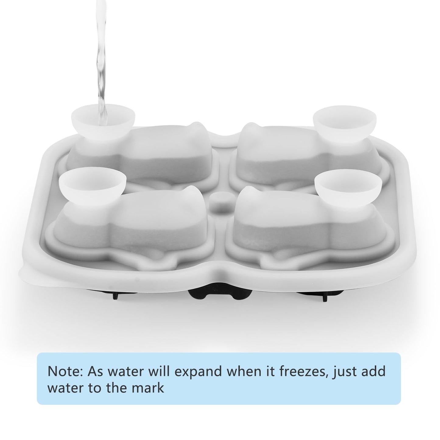 ACOOKEE Penguins Ice Cube Tray Fun Shapes, Odd Novelty Cute Penguin Gifts, 2.2" Large Silicone Whiskey Ice Mold for Cocktails,Bourbon,Brandy, w/Funne