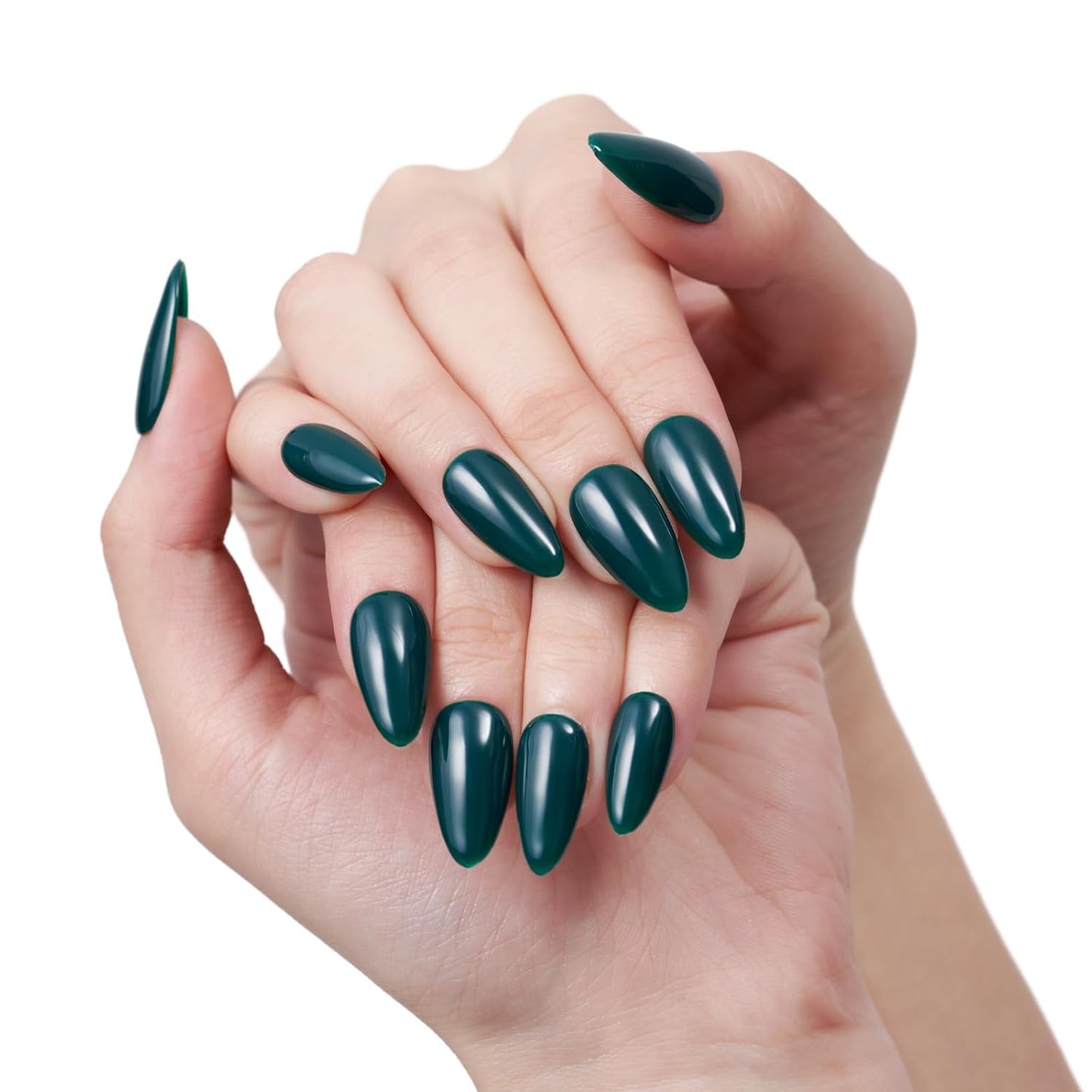 Glamermaid Cherry Red Press-On Nails - Handmade Jelly Soft Gel | Medium Almond & Stiletto Shapes